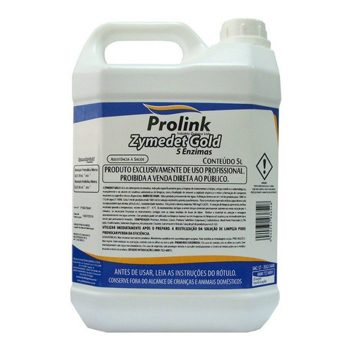 Detergente Enzimático 5 Enzimas 5Lt Zymedet Gold - Prolink