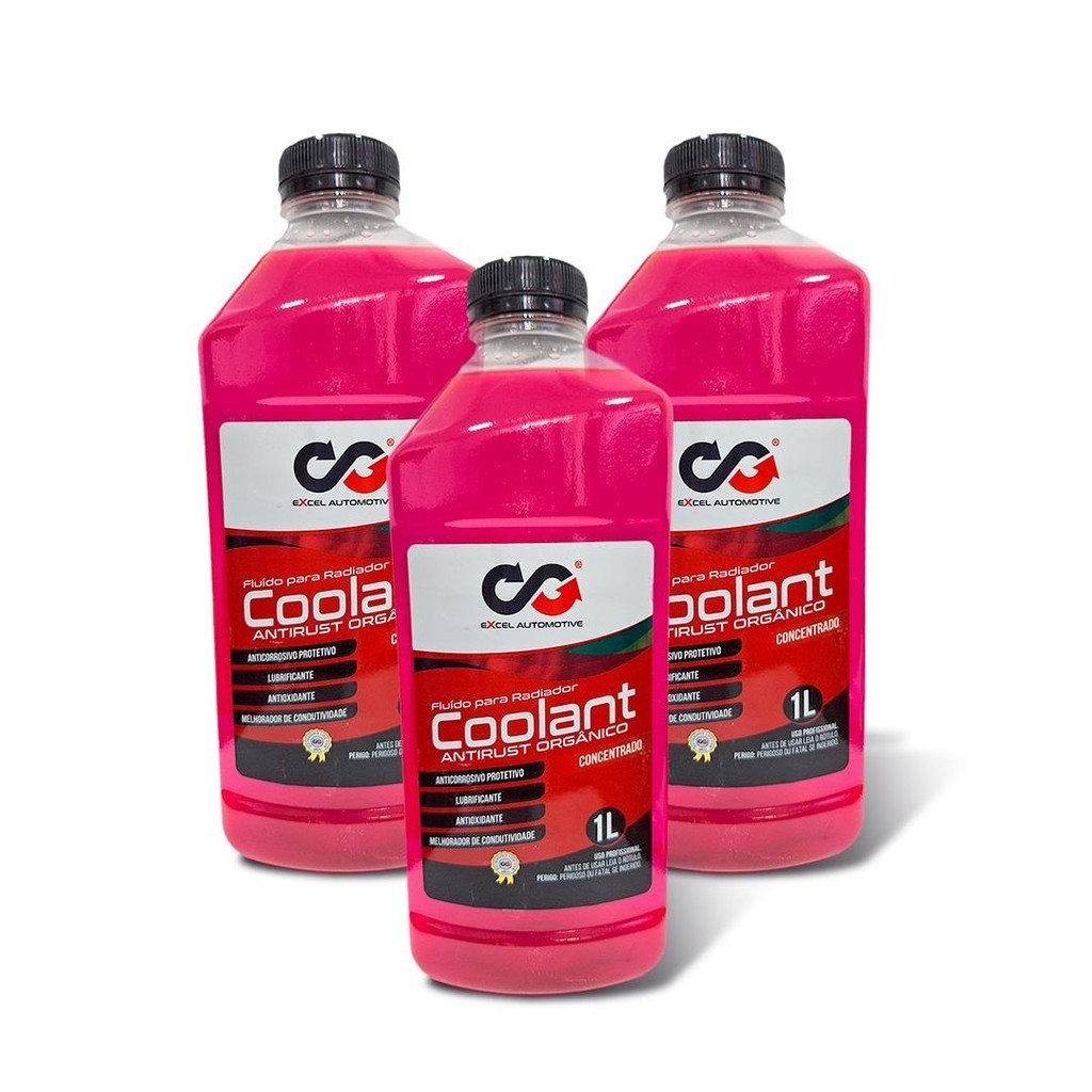 Aditivo Fluido Concentrado Rosa Orgânico Automotivo - 3 L