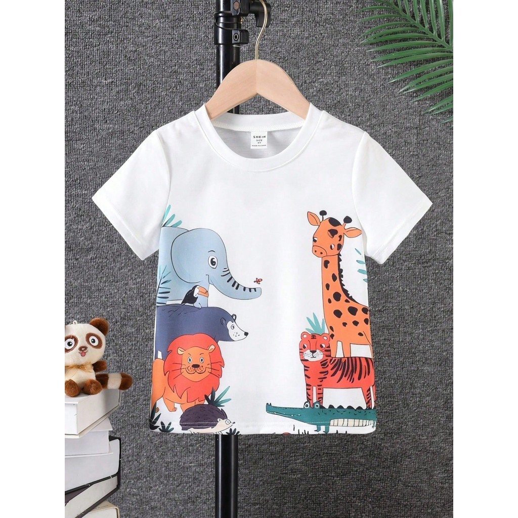 Camiseta De Criança Meninos e meninas 100 Algodão