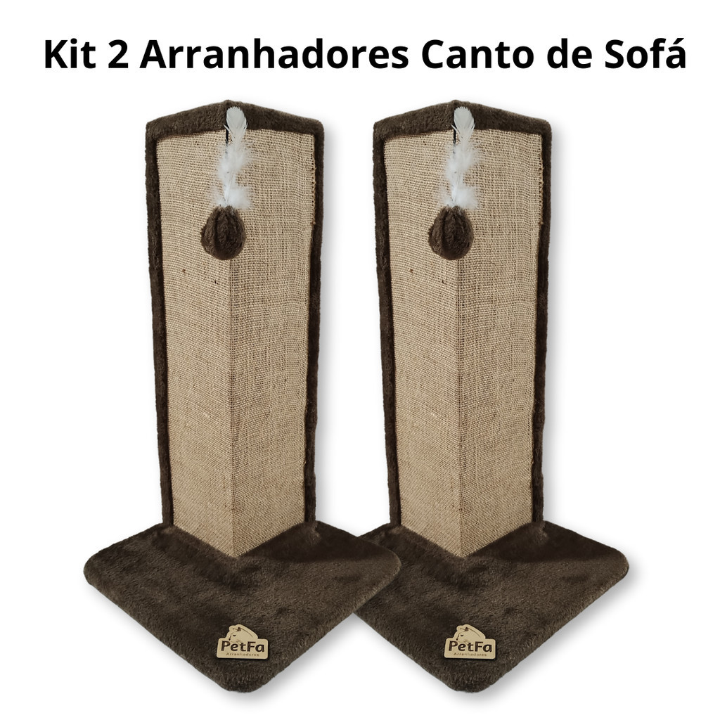 Kit 2un Arranhador De Canto luxo para Gatos Protetor Canto Sofá Cama Box Premium