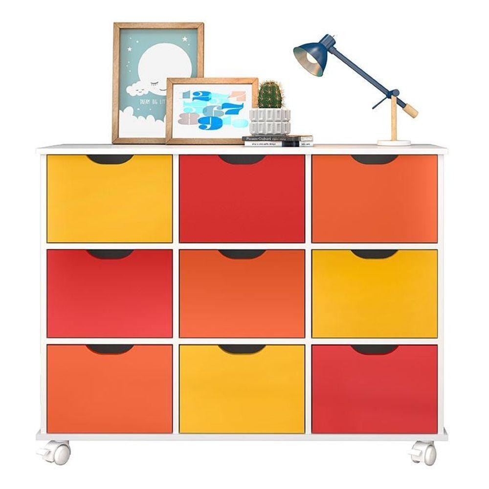 Nicho Organizador 9 Gavetas Branco Color - Qmovi em Oferta na Shopee