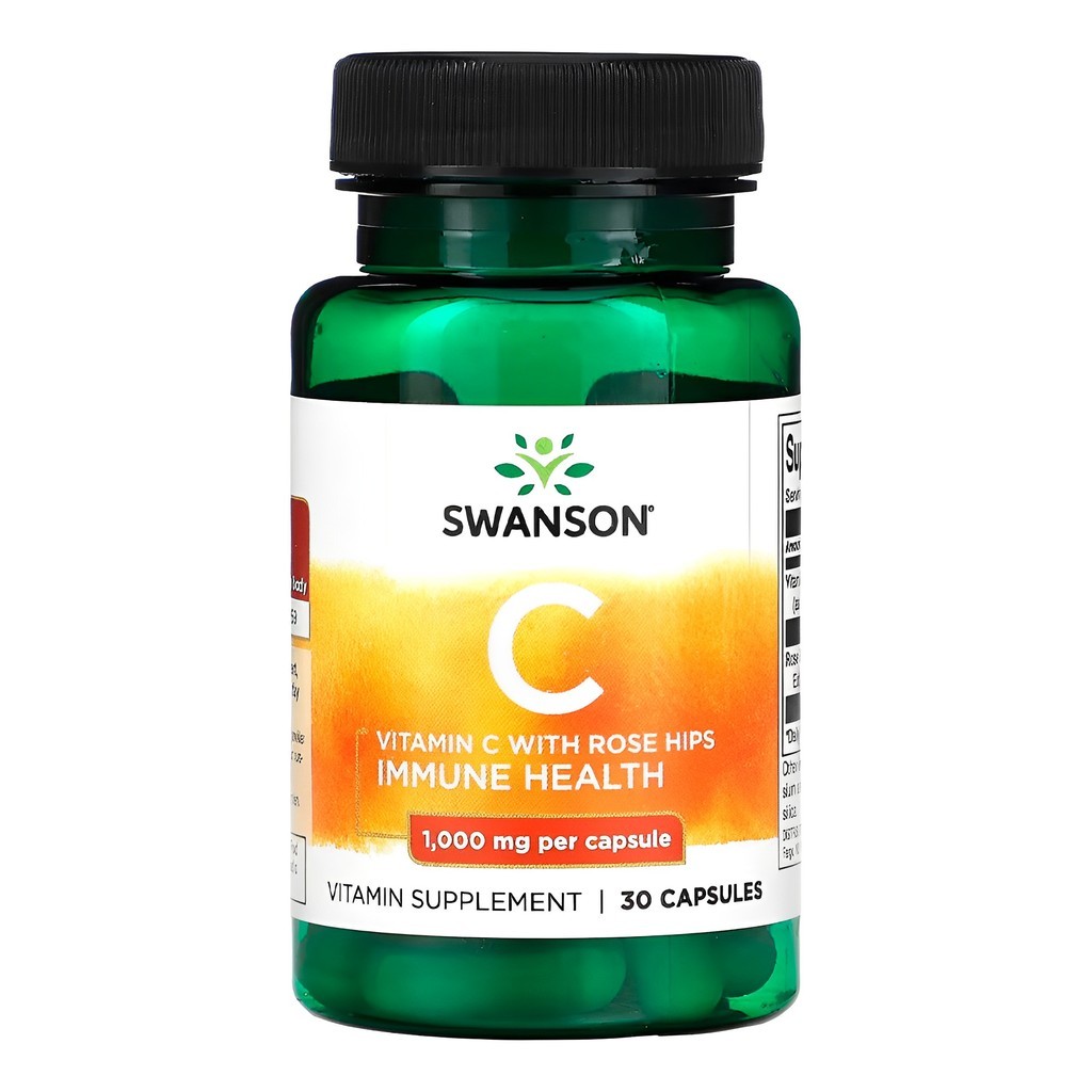 Swanson Vitamina C-1000 e Rosa Mosqueta 30Caps Importado