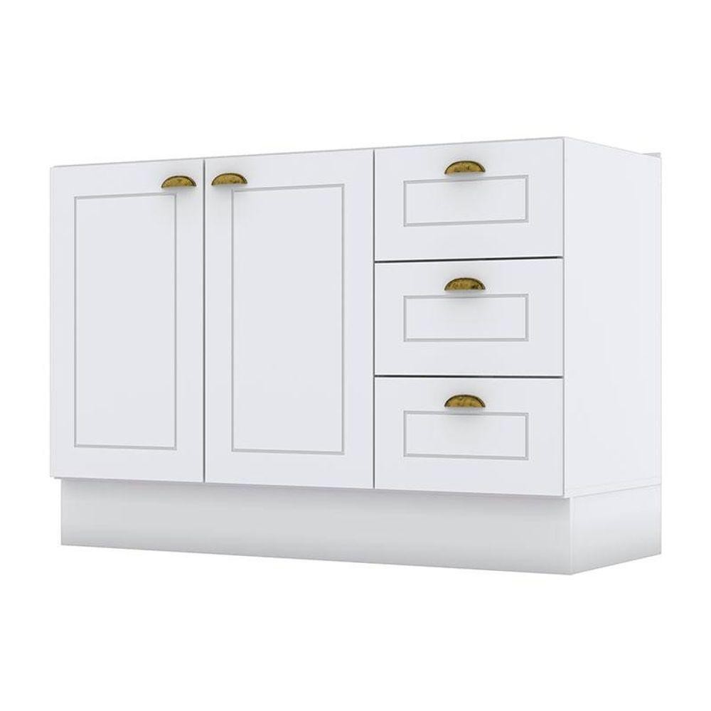 Balcão De Pia 120 Cm Americana Branco Hp - Henn em Oferta na Shopee