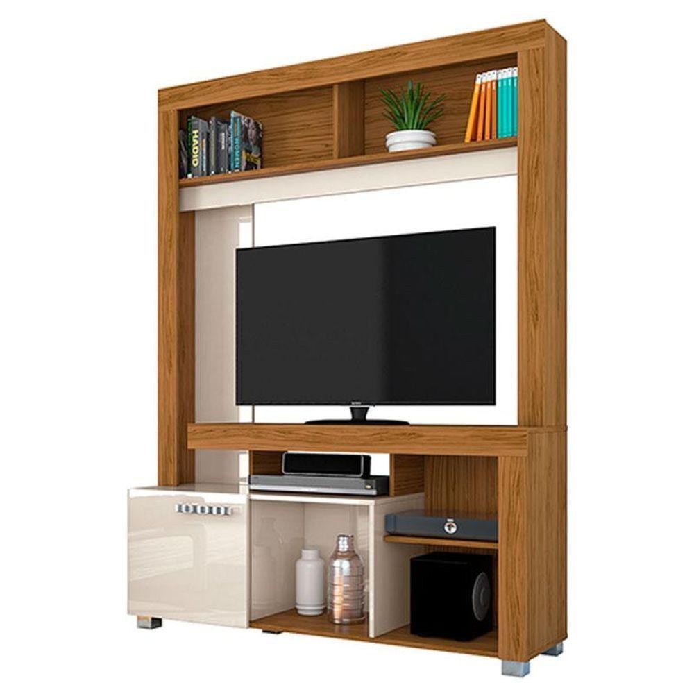 Estante Home Theater Flávia Naturale Off White - Madetec - Home & Living