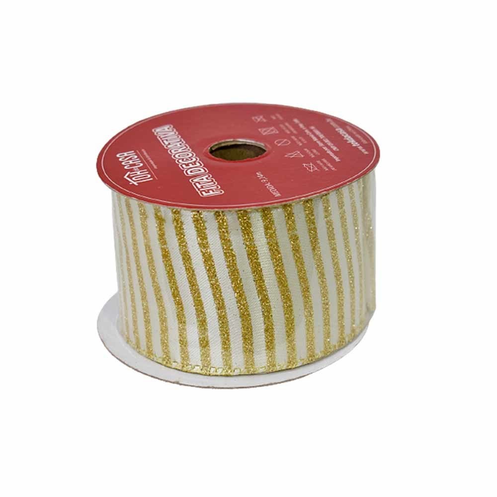 Fita Decorativa - Listras Douradas - 6x914cm - 1 unidade - Rizzo - Stationery