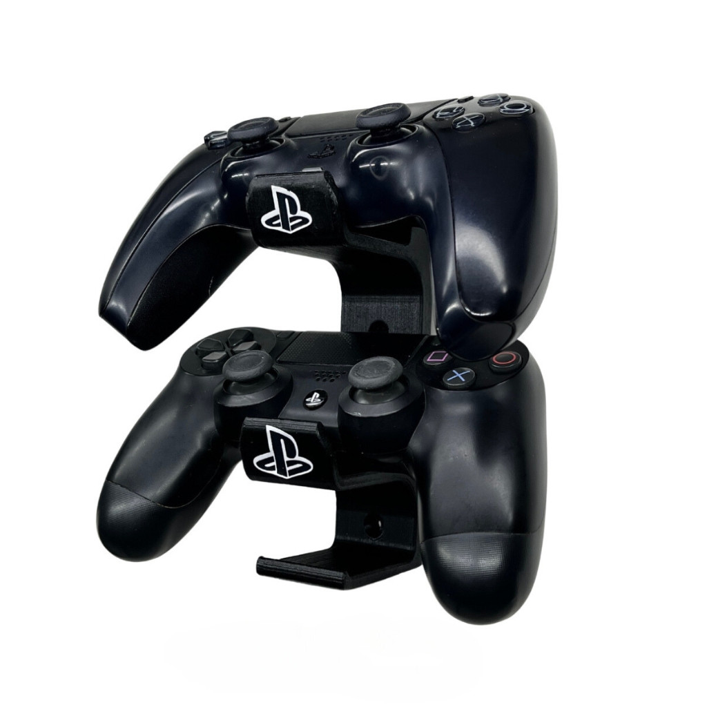 Suporte Apoio De Mesa/ Parede Para 2 Controles Compatível Com Playstation, Ps4, Ps5, Dualsense, Xbox One, Nintendo Na Vertical