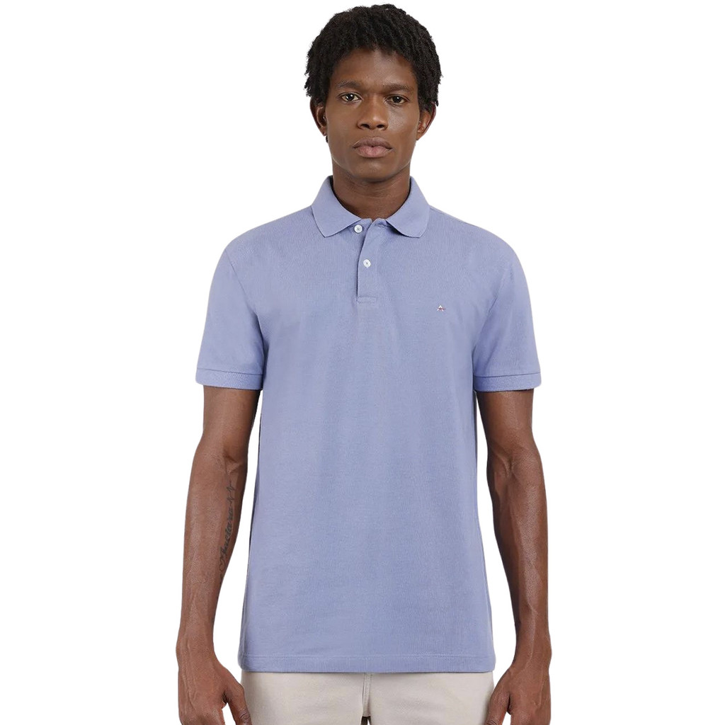 Camiseta Polo Aramis Piquet Azul Aço