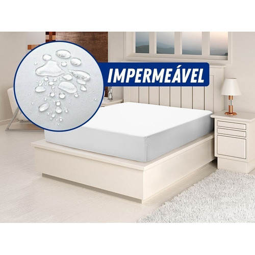 Capa Protetora Impermeável Antialérgico Colchão Box Solteiro 90x190x30 — imagem 2 de 2