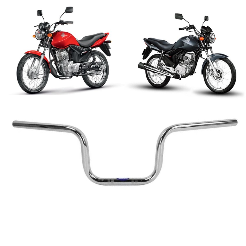 Guidão Aço Cromado Honda Cg 125, 150 Titan Mix, Ex, Fan 19mm