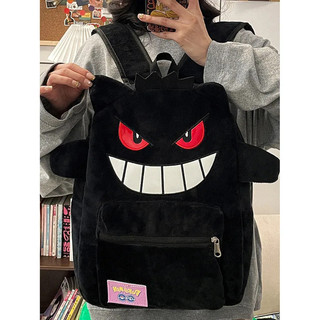 Pokemon Gengar Pikachu Mochila Plush Trendy Cool Large Bag Bonito Dos Desenhos Animados Kawaii Casal Gift Storage Toy