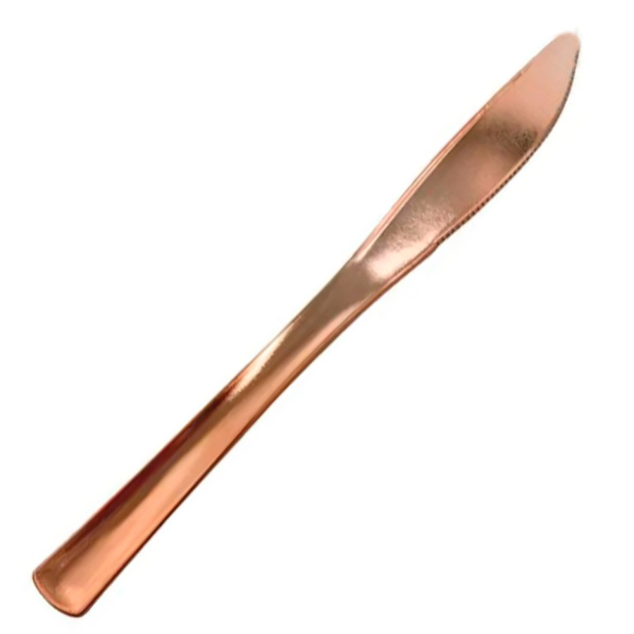 Faca Descartável Premium Rose Gold - 20cm - 6 unidades - Rizzo em Oferta na Shopee