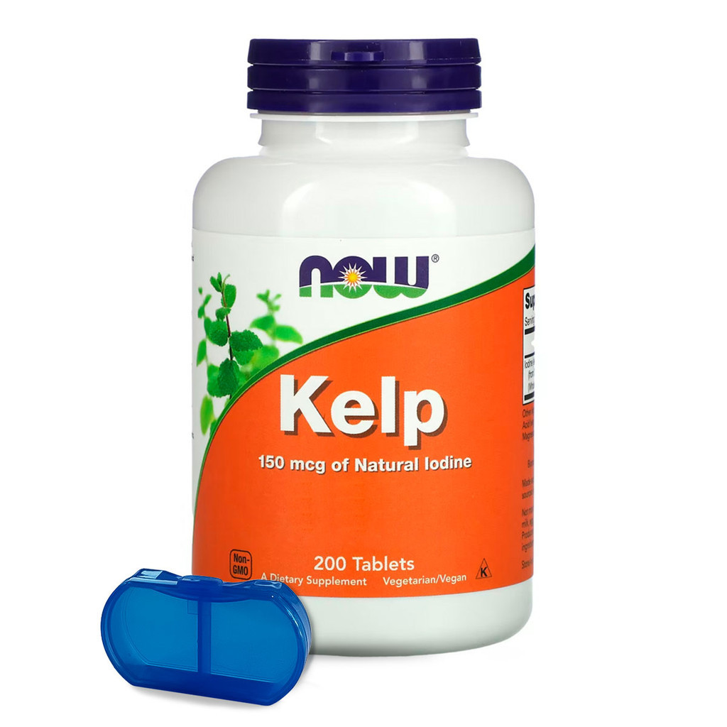 Kelp Algas Now Foods Iodo Natural 200 Tabls + Porta Cápsulas em Oferta na Shopee