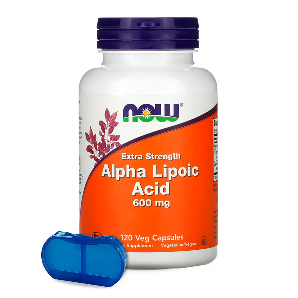 Ácido Alfa Lipóico 600mg Now Foods 120 Caps + Porta Cápsulas em Oferta na Shopee