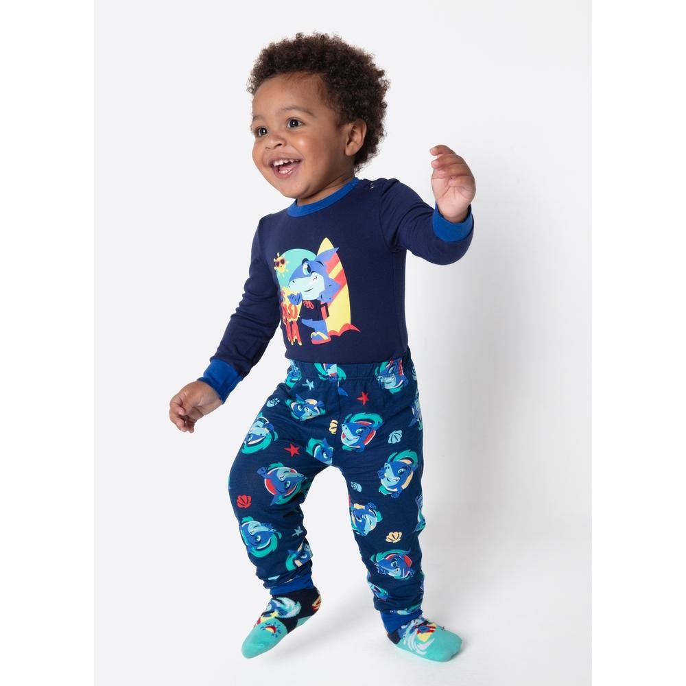 Pijama Manga Longa Viscolycra Bebê Menino Tuba Aloha - Puket