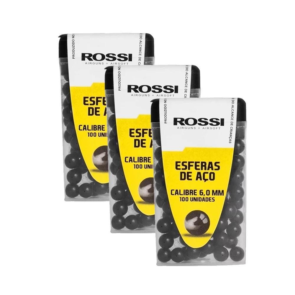 Kit 3 Esferas de Aço Action-X 6mm  - Rossi - Sports & Outdoors