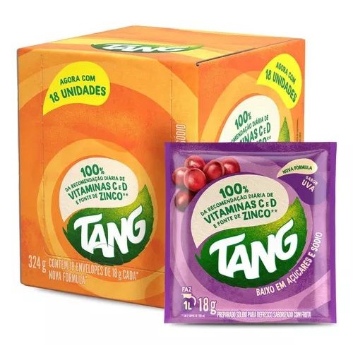 Refresco Em Pó Uva Tang Com 18 Unidades De 18g - Food & Beverages