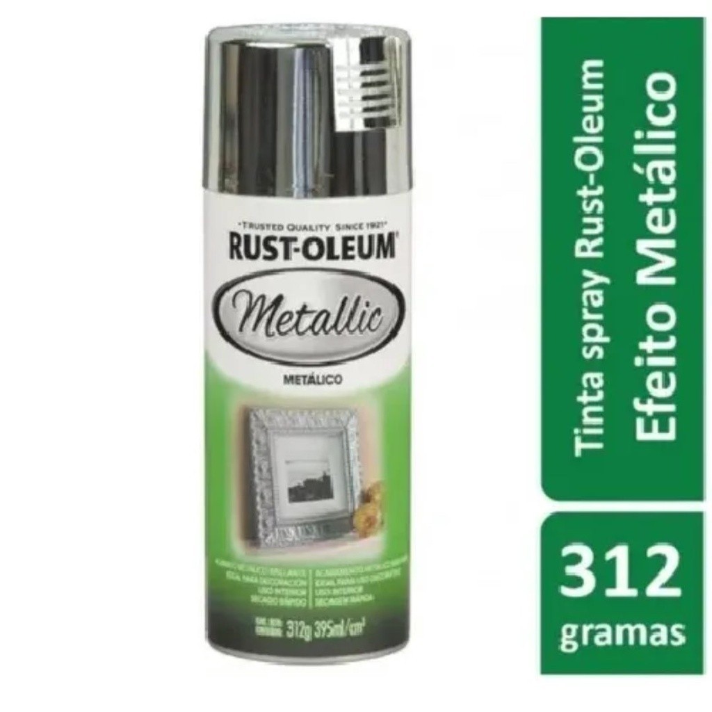 Tinta Spray Metallic Cromo Rust Oleum em Oferta na Shopee