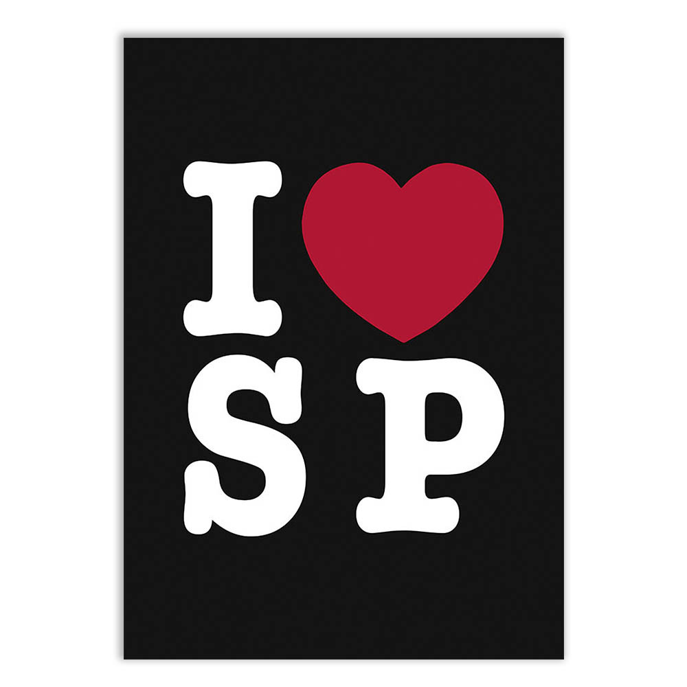 Placa Decorativa Eu Amo O São Paulo I Love Sp Decoração Poster