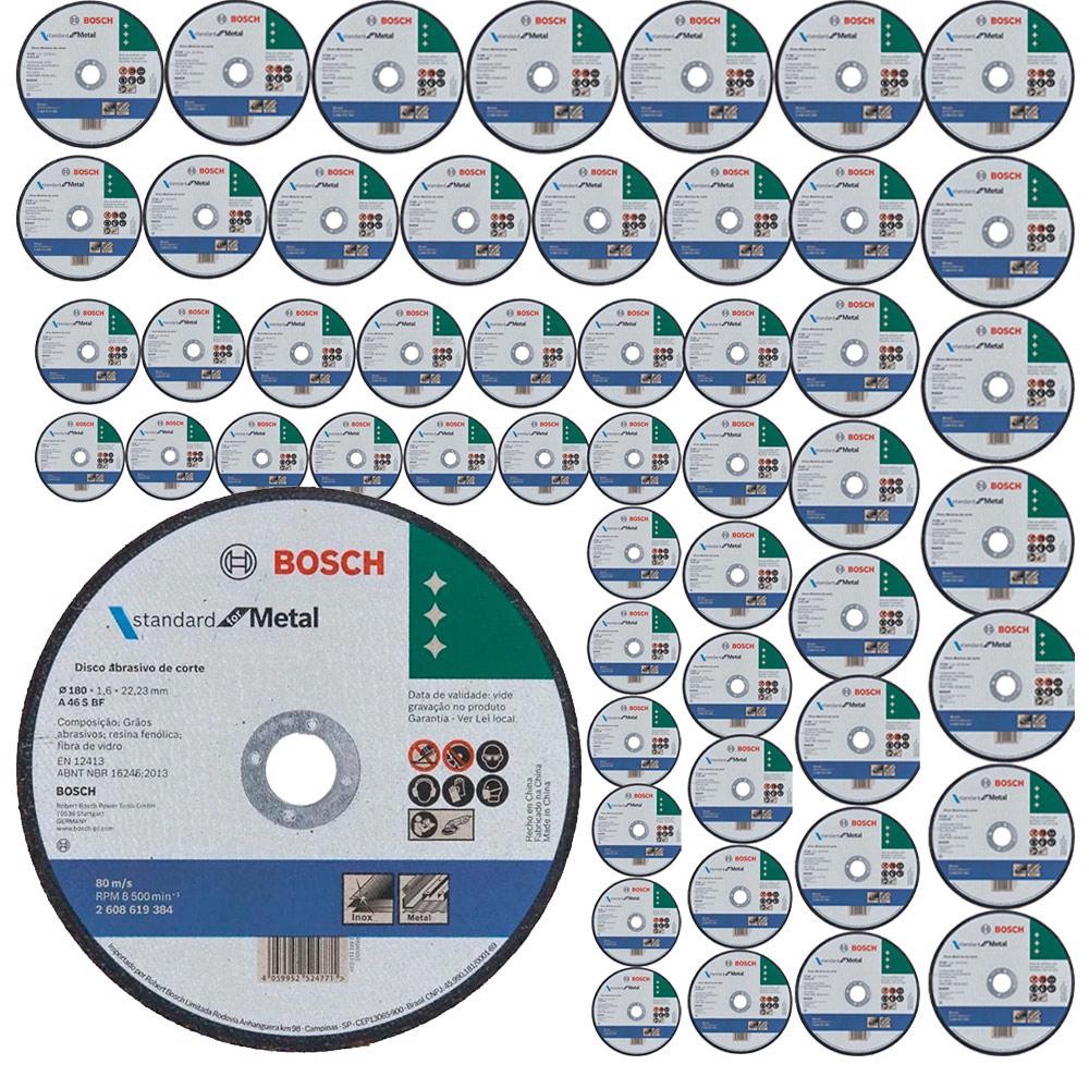 Disco de Corte Standard para Metal 180 x 1,6mm Centro Reto 2608619384 Kit 50 Unidades  BOSCH em Oferta na Shopee