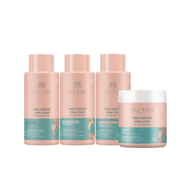 Inoar Meu Cacho Meu Crush Kit Hidratação 4 produtos em Oferta na Shopee