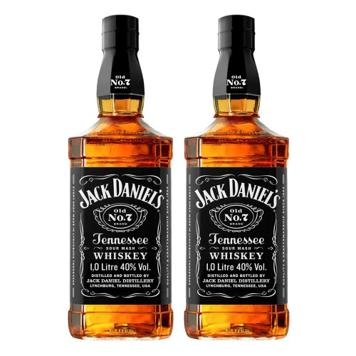 Jack Daniels Old No. 7 Tennessee Whiskey 1L 2 Unidades em Oferta na Shopee