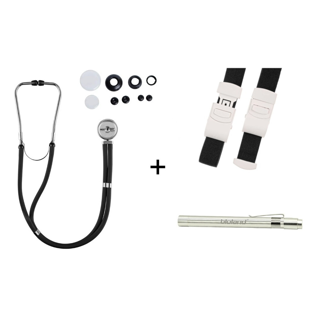 Kit Rappaport Duplo Adulto E Infanitl + Torniquete De Elastano Com Lanterna Clínica Médica Bioland