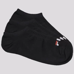 Kit Meia 3 Pares Fila Cano Curto Lisa Preto