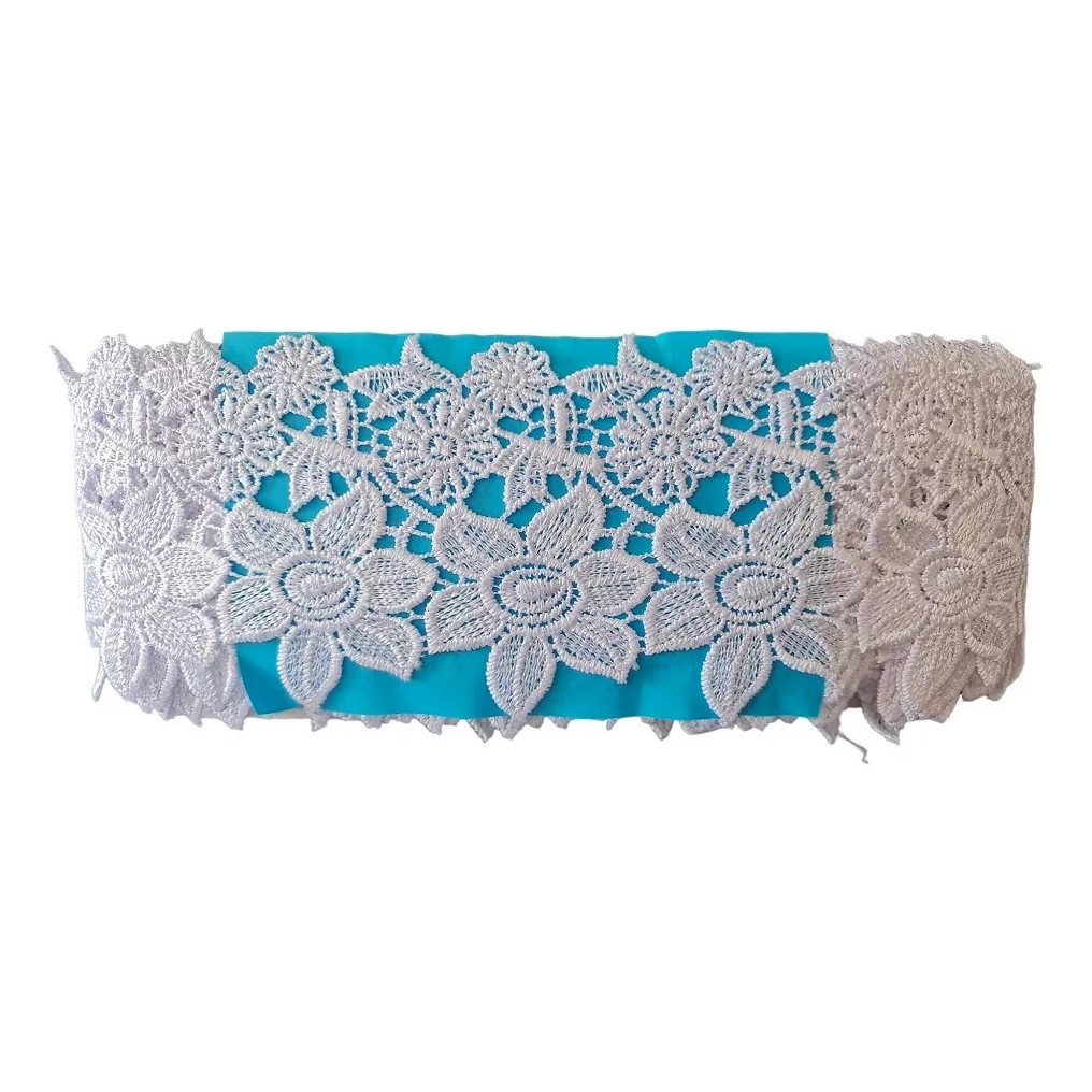 Renda Guipir CHL-452 Entremeio - 10.0 Cm -  Rolo C/13.7 Metros Cor:Branco