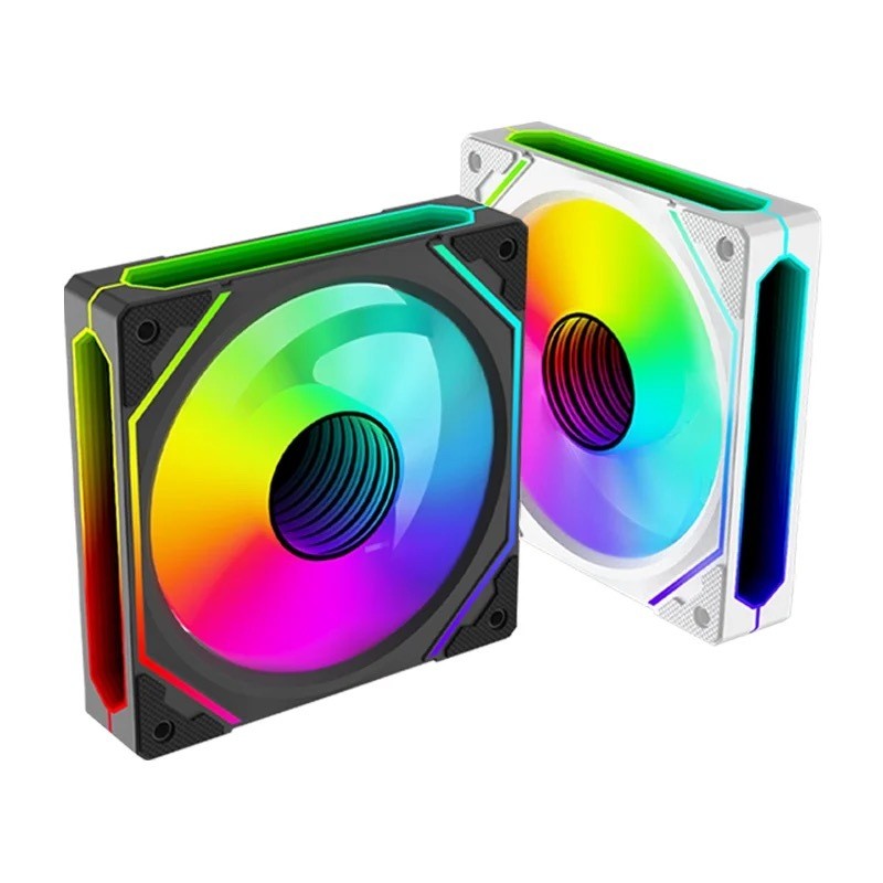 Kit 3 Cooler Fan ARGB Gamer Para CPU Gabinete Com Controlador