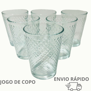 Jogo de Copo de Vidro 200ML Jogo de Copo Simples 10 Unidades