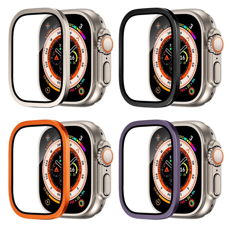Lua cheia Película Metal Apple Watch 8 9 Series Watch Ultra 49mm Protetor de tela Anel externo reforçado com metal em Oferta na Shopee