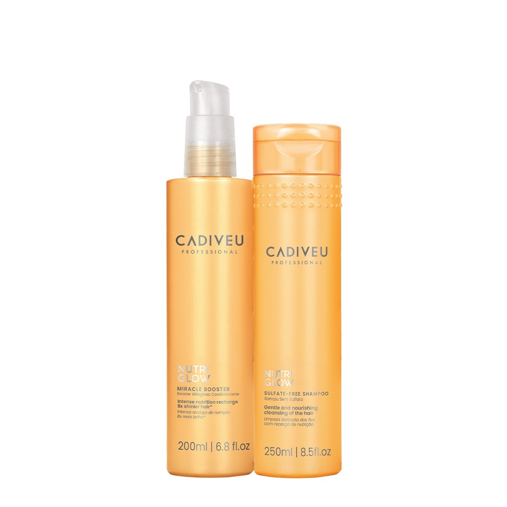 Kit Cadiveu Professional Nutri Glow Booster Pre-Shampoo e Shampoo (2 produtos) em Oferta na Shopee