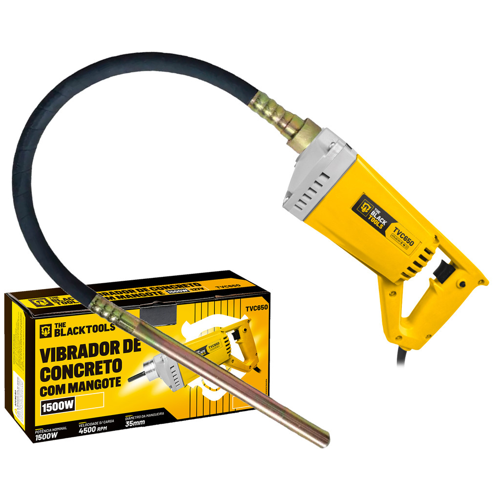 Kit Vibrador Concreto 1500w Com Mangote Mangueira 1,45mx35mm 110v The Black Tools em Oferta na Shopee