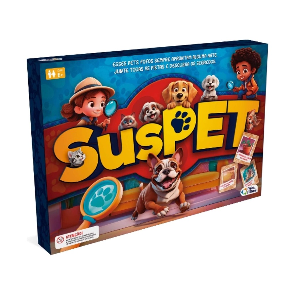 Jogo de Tabuleiro Infantil Suspet 6+ anos Pais e Filhos - 792856-1 em Oferta na Shopee