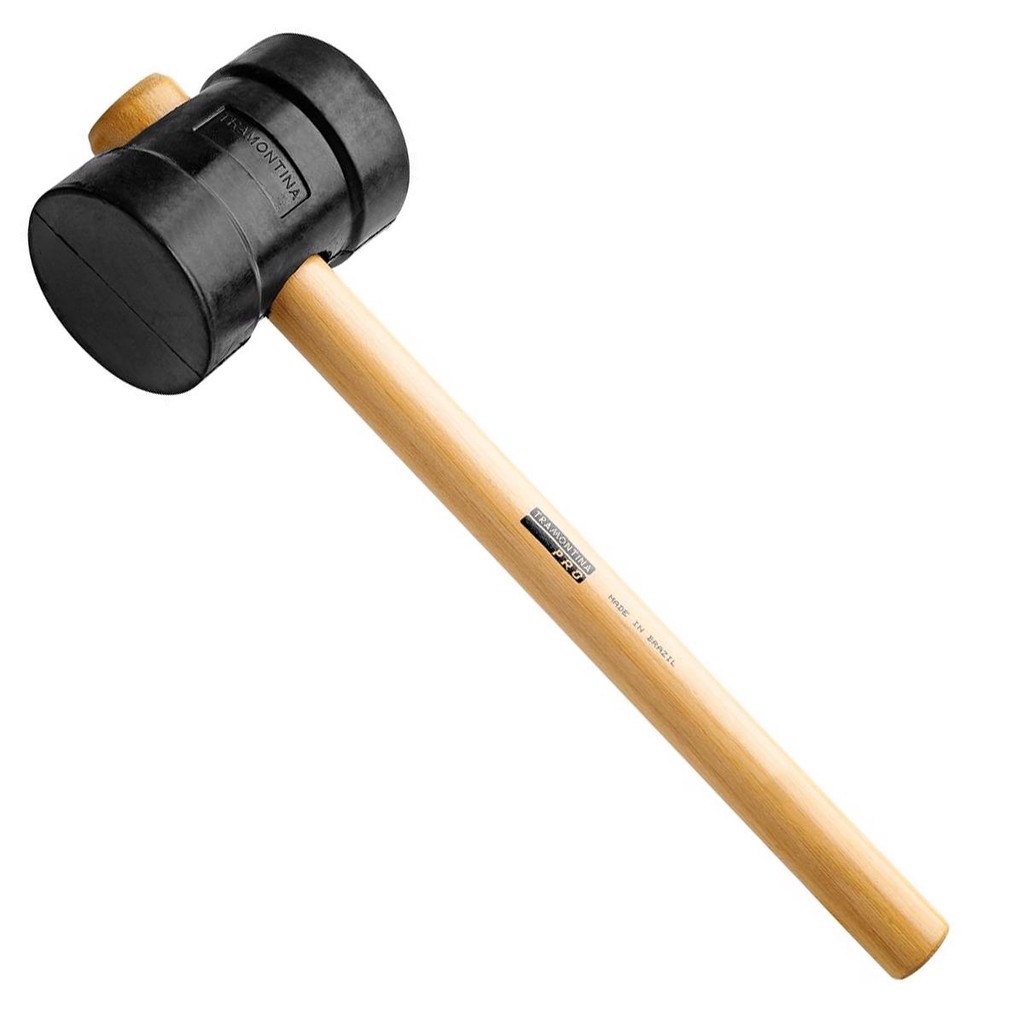 Martelo de Borracha Preta 580g (40680/060) - Tramontina Pro em Oferta na Shopee