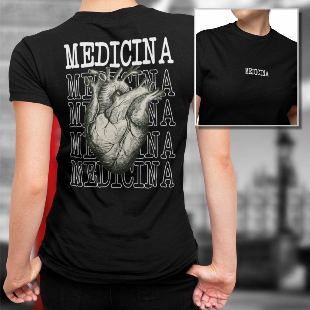 Camiseta Feminina Medicina Babylook Medica 100% Algodão Manga Curta Gola Redonda Varias Cores