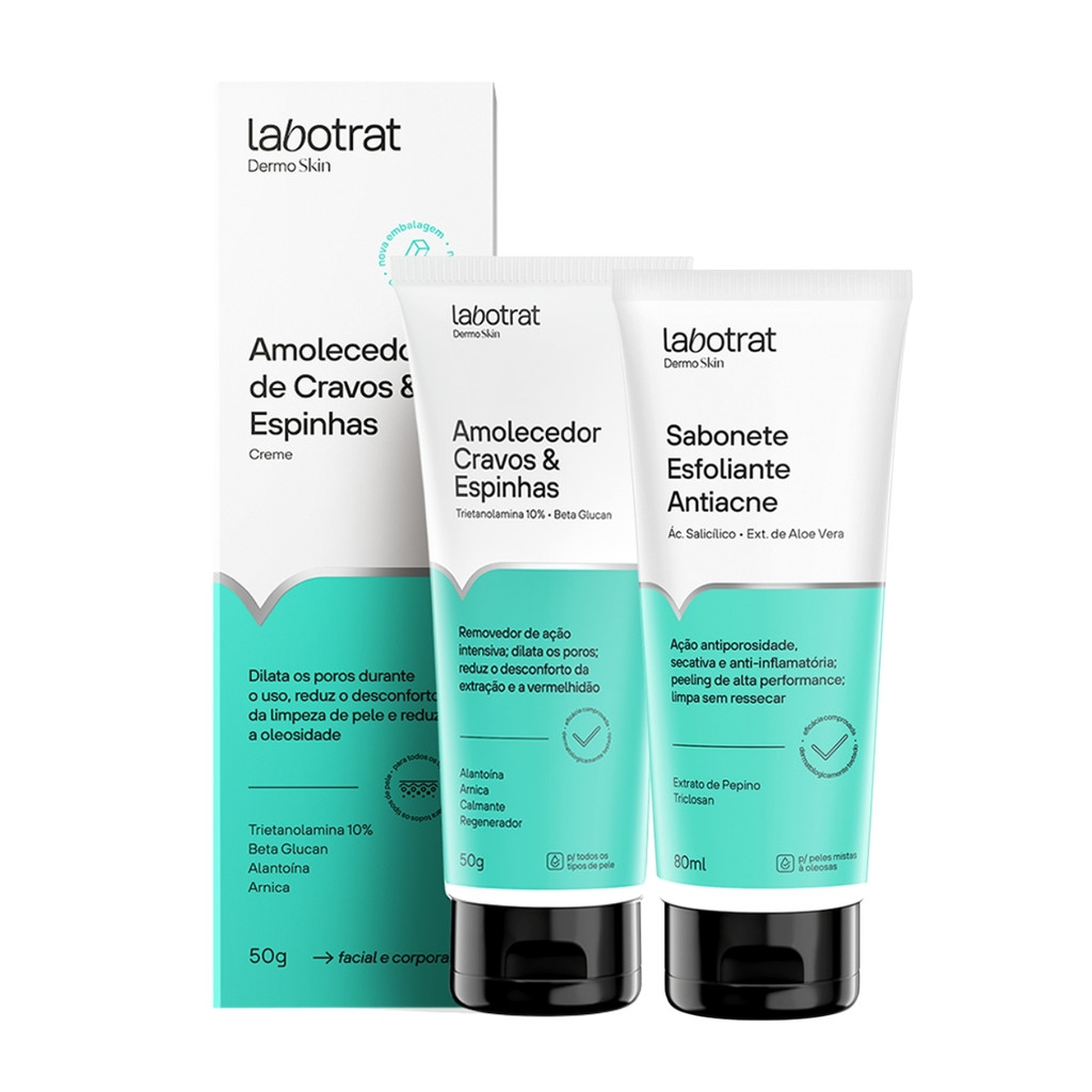 Kit Sabonete Antiacne e Creme Amaciante de Cravos Labotrat em Oferta na Shopee
