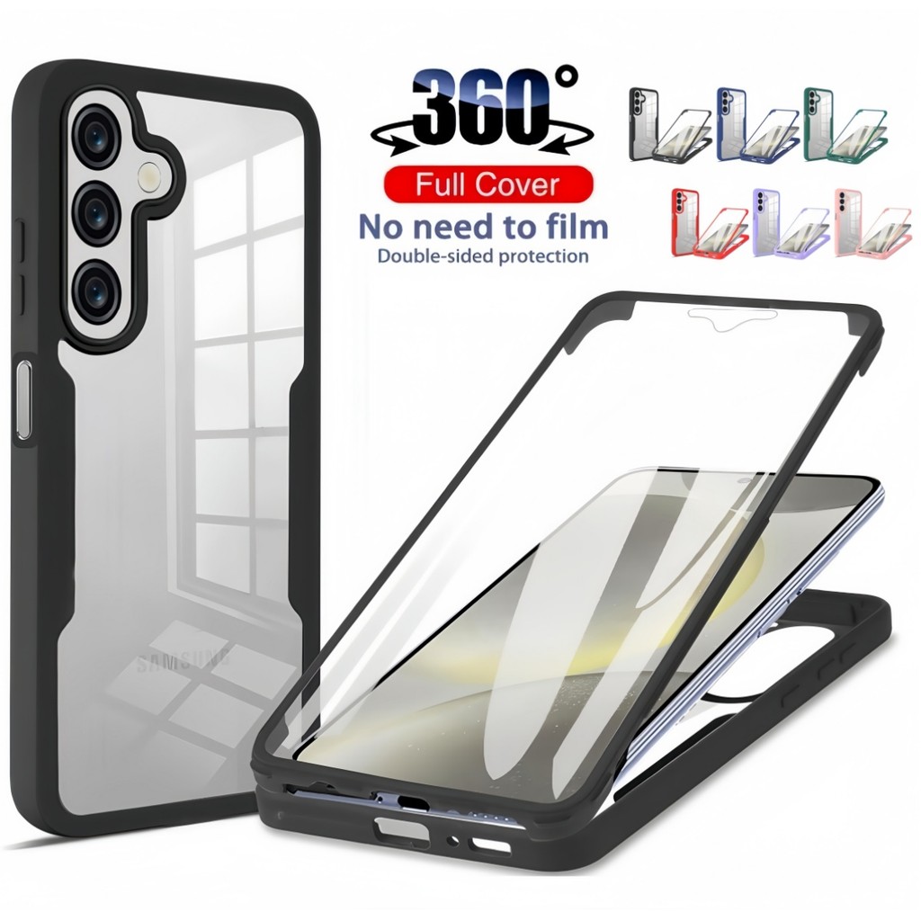 À Prova De Choque 360 ° Capa De Corpo Inteiro Para Samsung Galaxy A07 A17 A37 A57 A06 A16 A26 A36 A56 A05 A15 Silicone em Oferta na Shopee