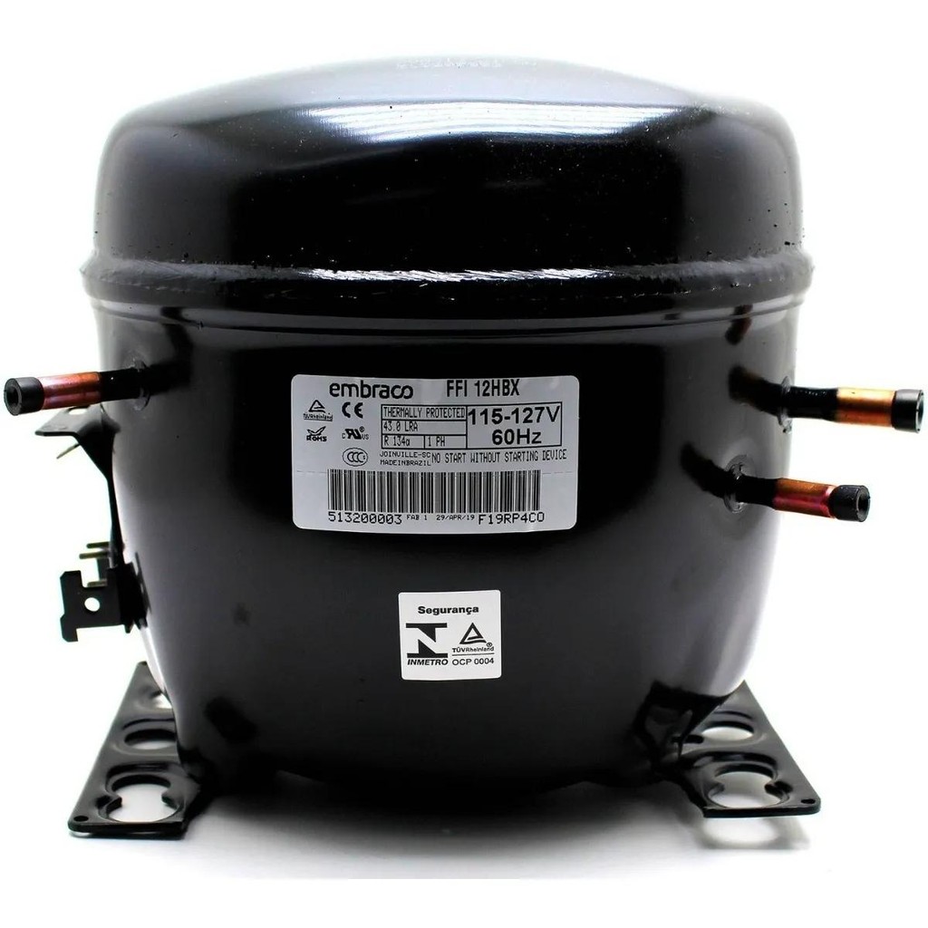 Compressor 1/3+ R134 127v Embraco Ffi 12hbx - W10393822