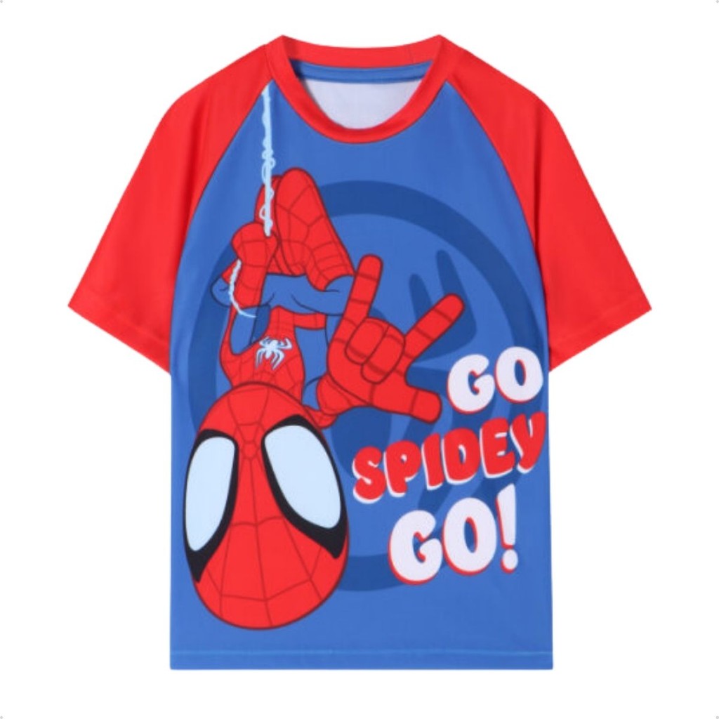 Camiseta Infantil UV Spider Marvel Manga Curta Menino
