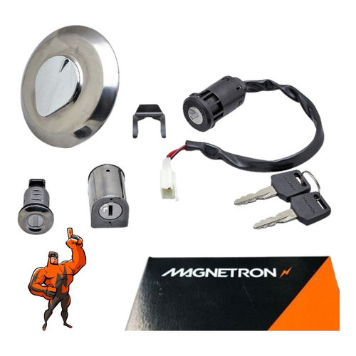 Kit Conjunto De Travas Chave Ignição Honda Cg 125 Fan 2005 2006 2007 2008 Original Magnetron