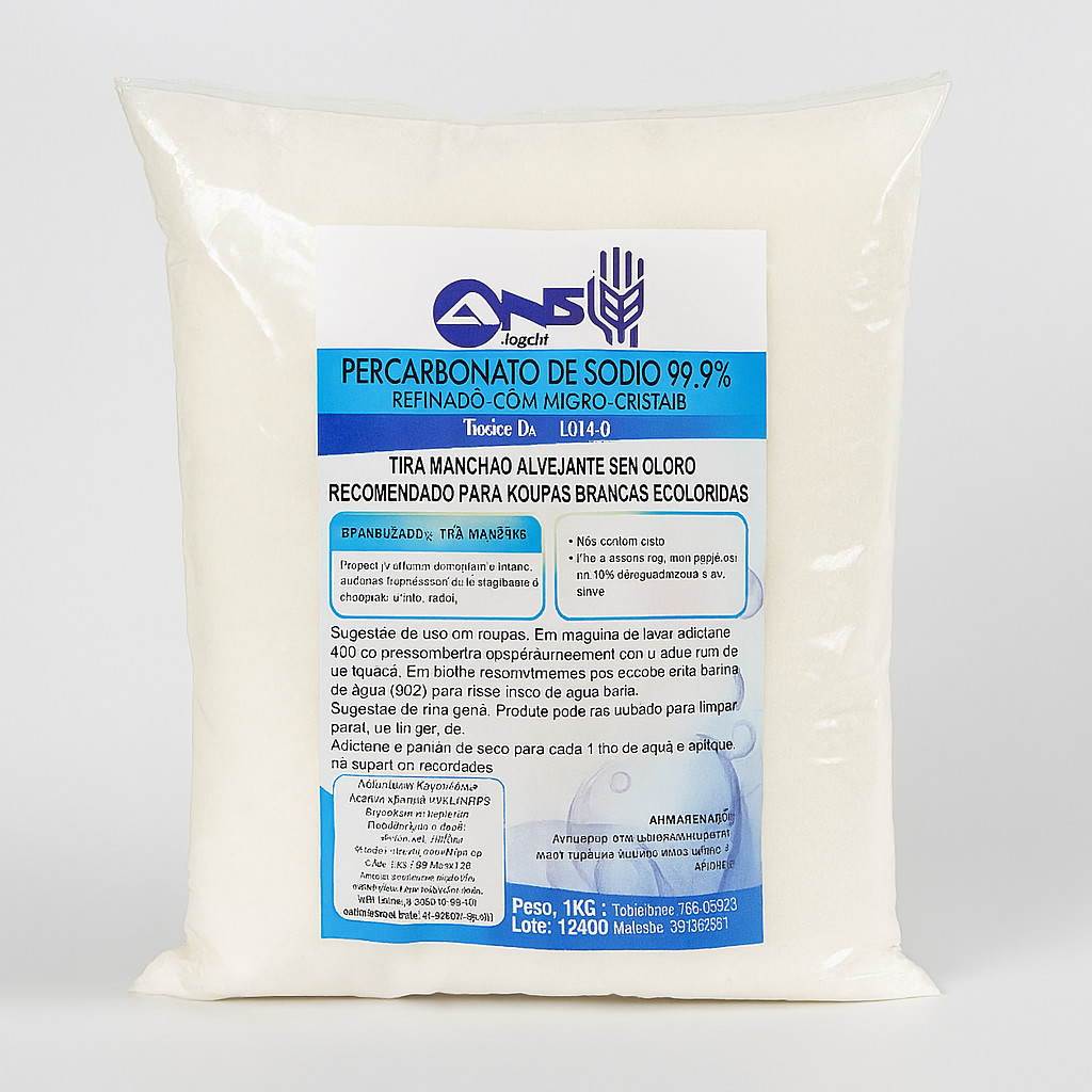 Percarbonato de sódio 1kg  alvejante tira manchas de roupas clareador coloridas brancas po tira manchas roupas sem cloro em Oferta na Shopee