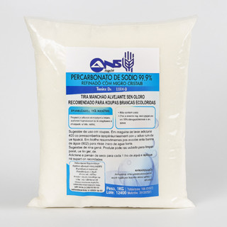 Percarbonato de sódio 1kg  alvejante tira manchas de roupas clareador coloridas brancas po tira manchas roupas sem cloro em Oferta na Shopee