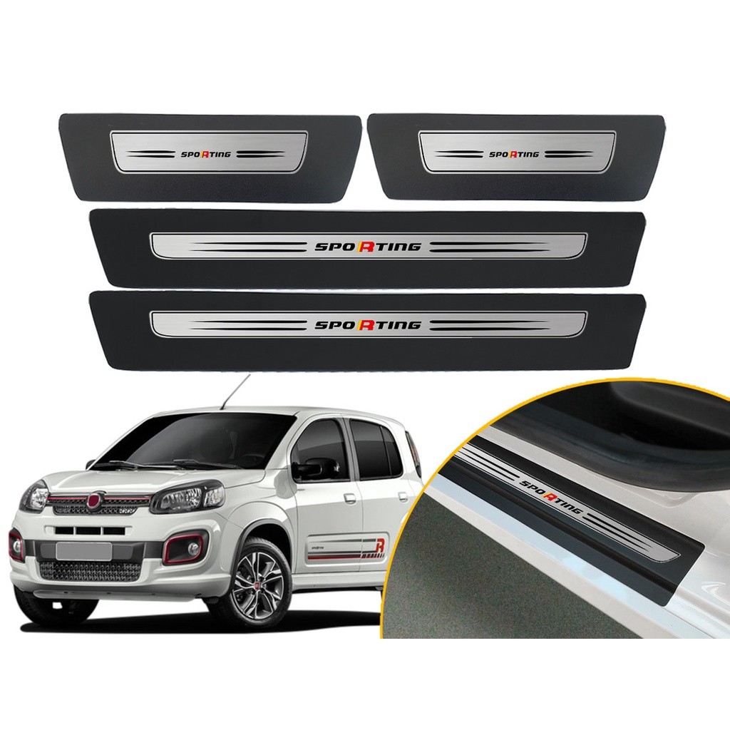Jogo De Soleira Adesiva Porta Modelo Drop Fiat Uno Sporting 2011 2012 2013 2014 2015 2016 2017