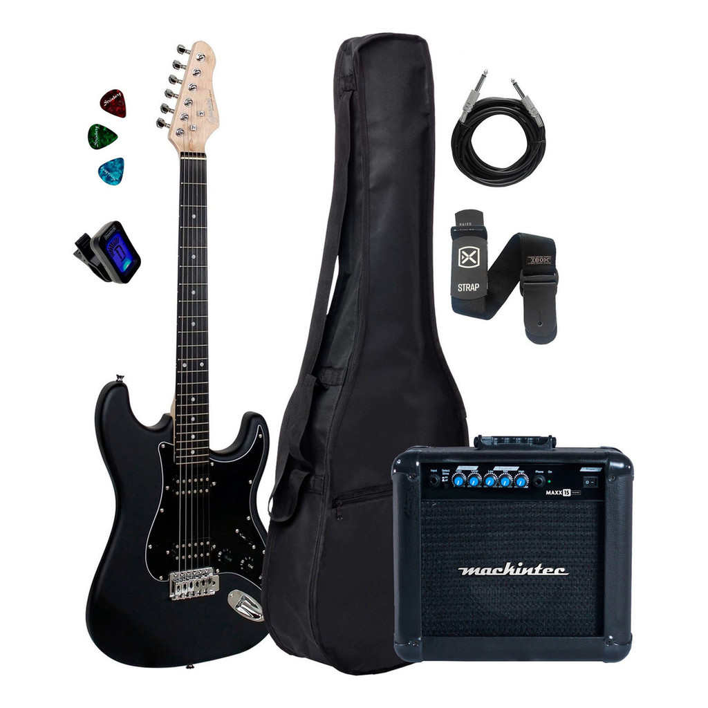 Guitarra Giannini G-102 Sbk/bk + Capa, Cubo E Acessórios em Oferta na Shopee