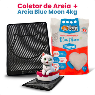 Areia Blue Moon Great Pets 4kg E Tapete Coletor Mypetone