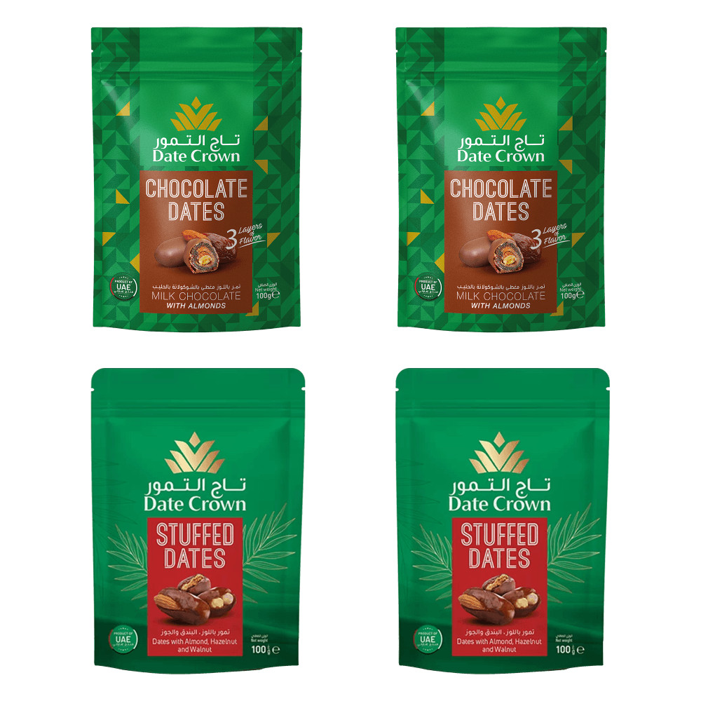 Kit Tâmaras Sortidas Date Crown 100g - 4 Unidades - Food & Beverages