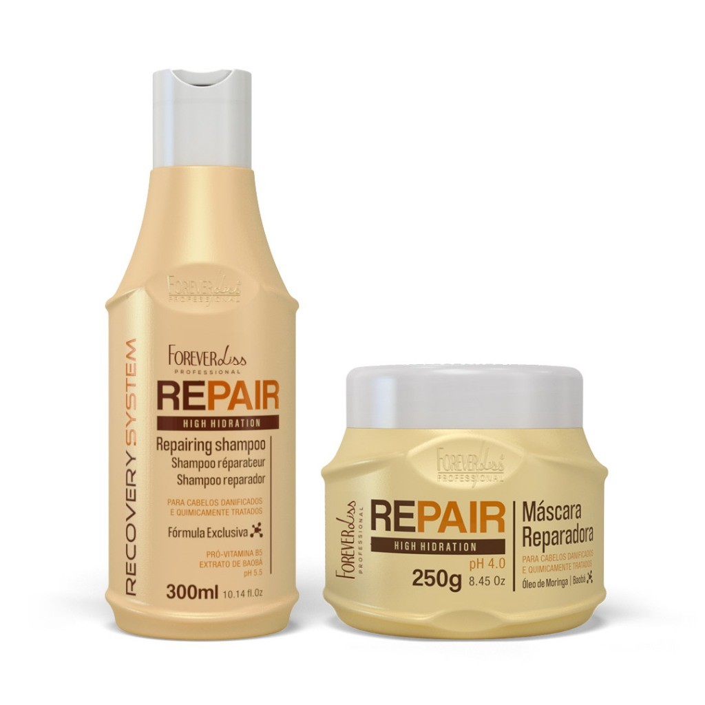 Kit Force Repair Shampoo E Máscara Forever Liss