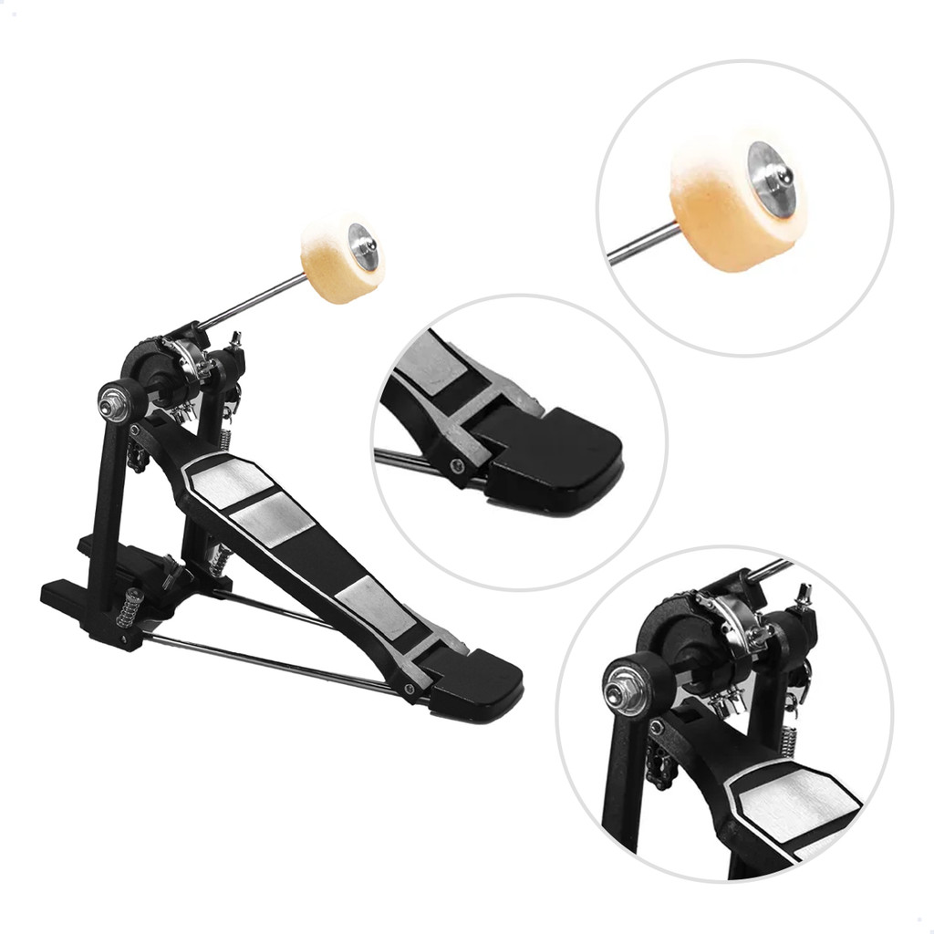 Pedal De Bumbo Bateria Acústica Vogga Vphp200 Corrente