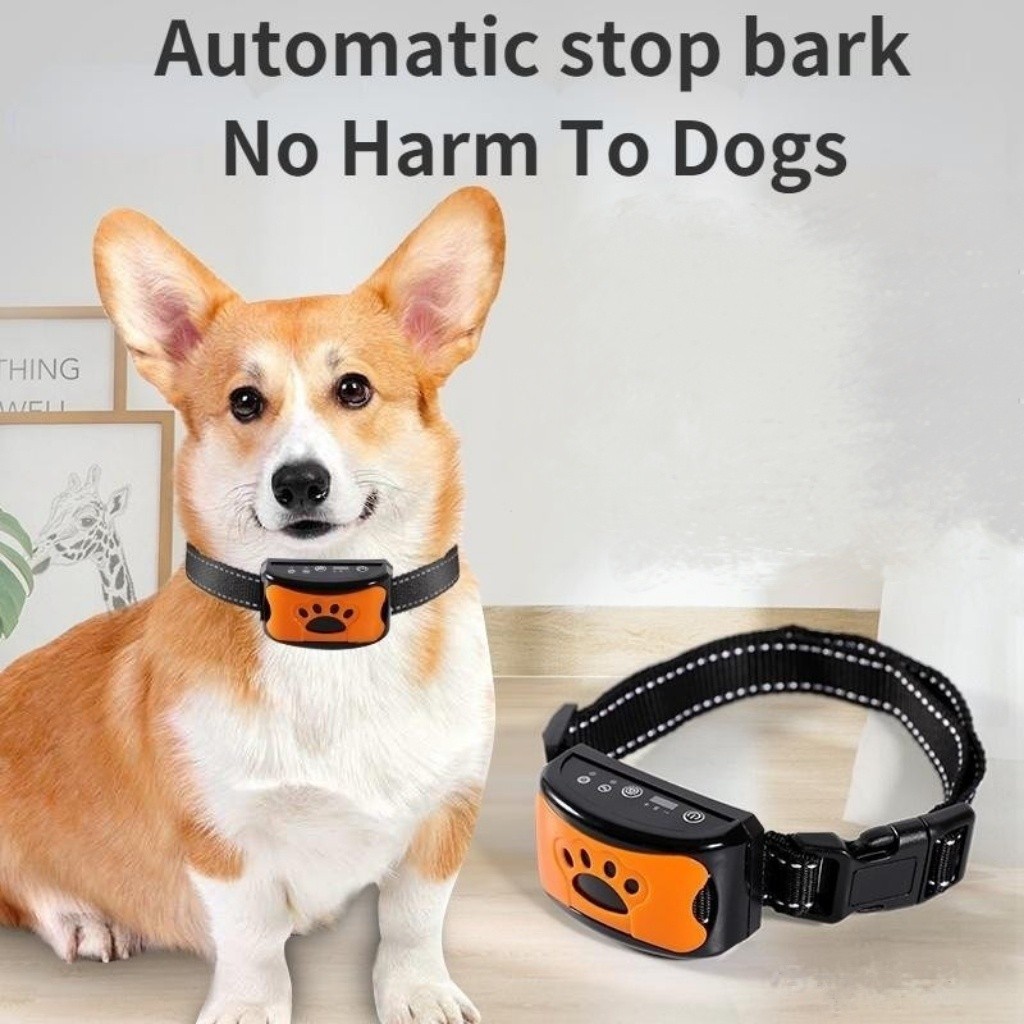 Cão de estimação dispositivo anti-latido USB recarregável coleira de treinamento do cão ultra-sônico parar latir vibraçã em Oferta na Shopee
